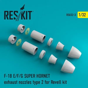 RESKIT RSU32-0003 Buses d&amp;#39;échappement de type 2 pour F-18 SUPER HORNET (Revell 1/32)