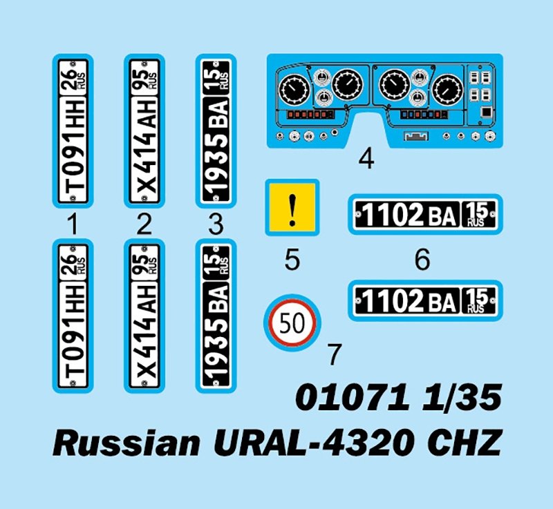 Trumpeter 01071 URAL-4320 CHZ russe au 1/35 – image 6