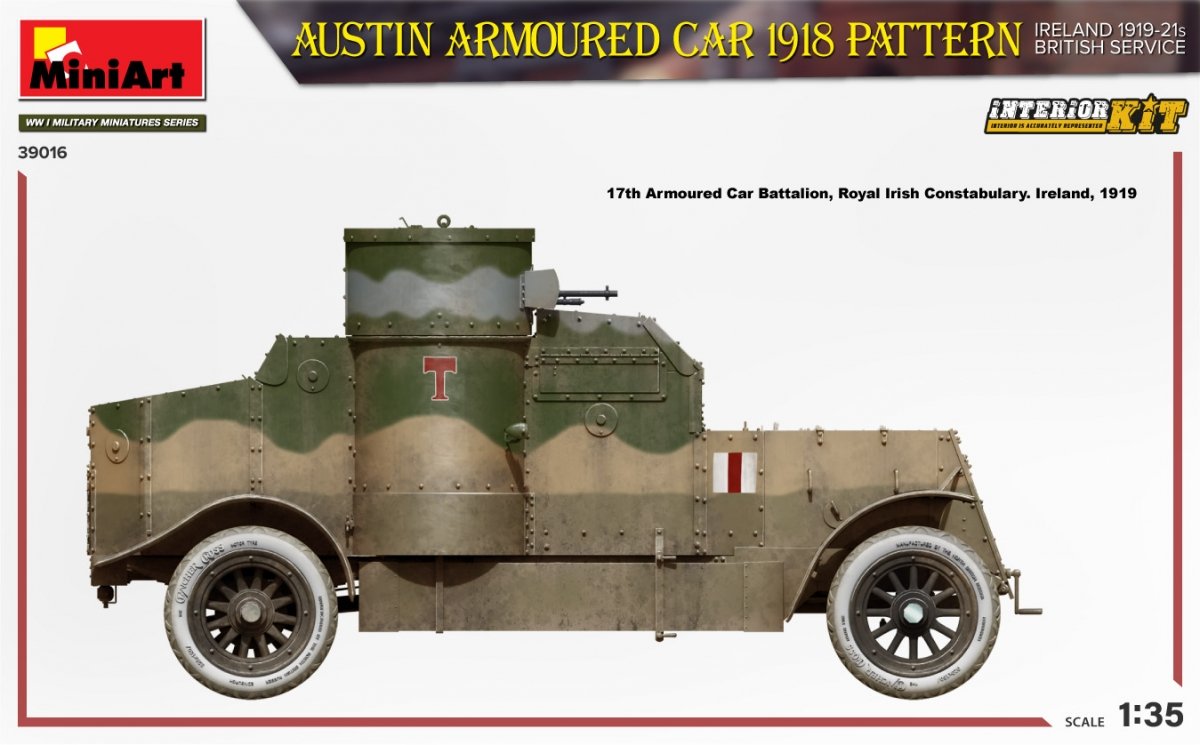 MiniArt 39016 Voiture blindée Austin modèle 1918. Irlande 1919-1921. Service britannique. Maquette intérieure 1/35 – Bild 2