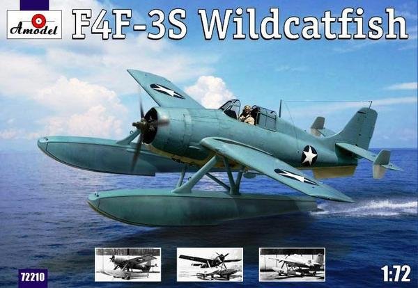 Maquette A-Model 72210 Grumman F4F-3S « Wildcatfish » (version hydravion du F4F-3 « Wildcat ») au 1/72
