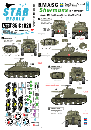 Star Decals 35-C1020 RMASG Shermans 1/35