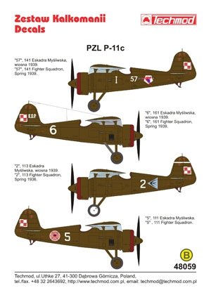 Techmod 48059 - PZL P.11c 1/48 – image 2
