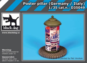 Black Dog D35049 Pilier d&amp;#39;affiche Allemagne-Italie 1/35