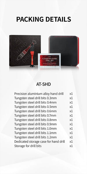 Ensemble de forets manuels de précision en alliage d&amp;#39;aluminium DSPIAE AT-SHD – Bild 6