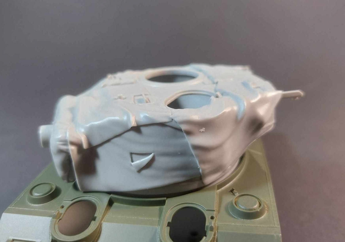 Panzer Art RE35-785 Tourelle M23 de M4 Sherman avec bâche de camouflage hivernal en toile 1/35 – image 4