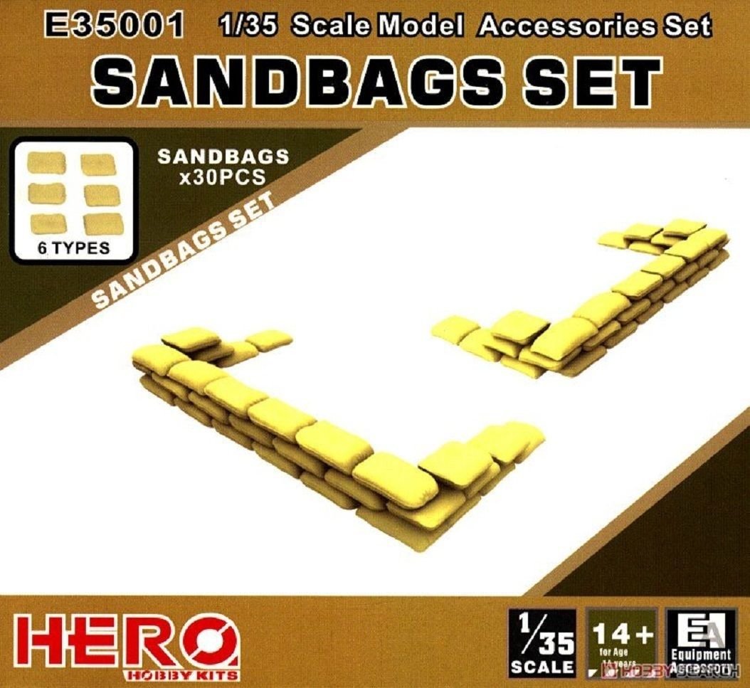 Ensemble de sacs de sable Hero Hobby E35001 à l&amp;#39;échelle 1/35
