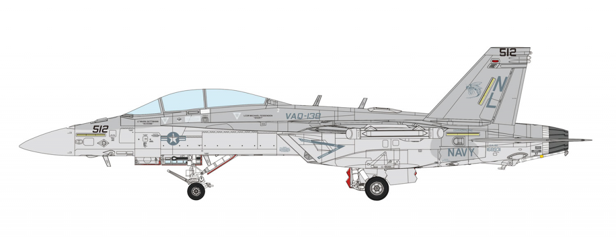 Meng LS-019 Boeing EA-18G Growler Avion d&amp;#39;attaque électronique Yellow Jackets 1/48 – image 14