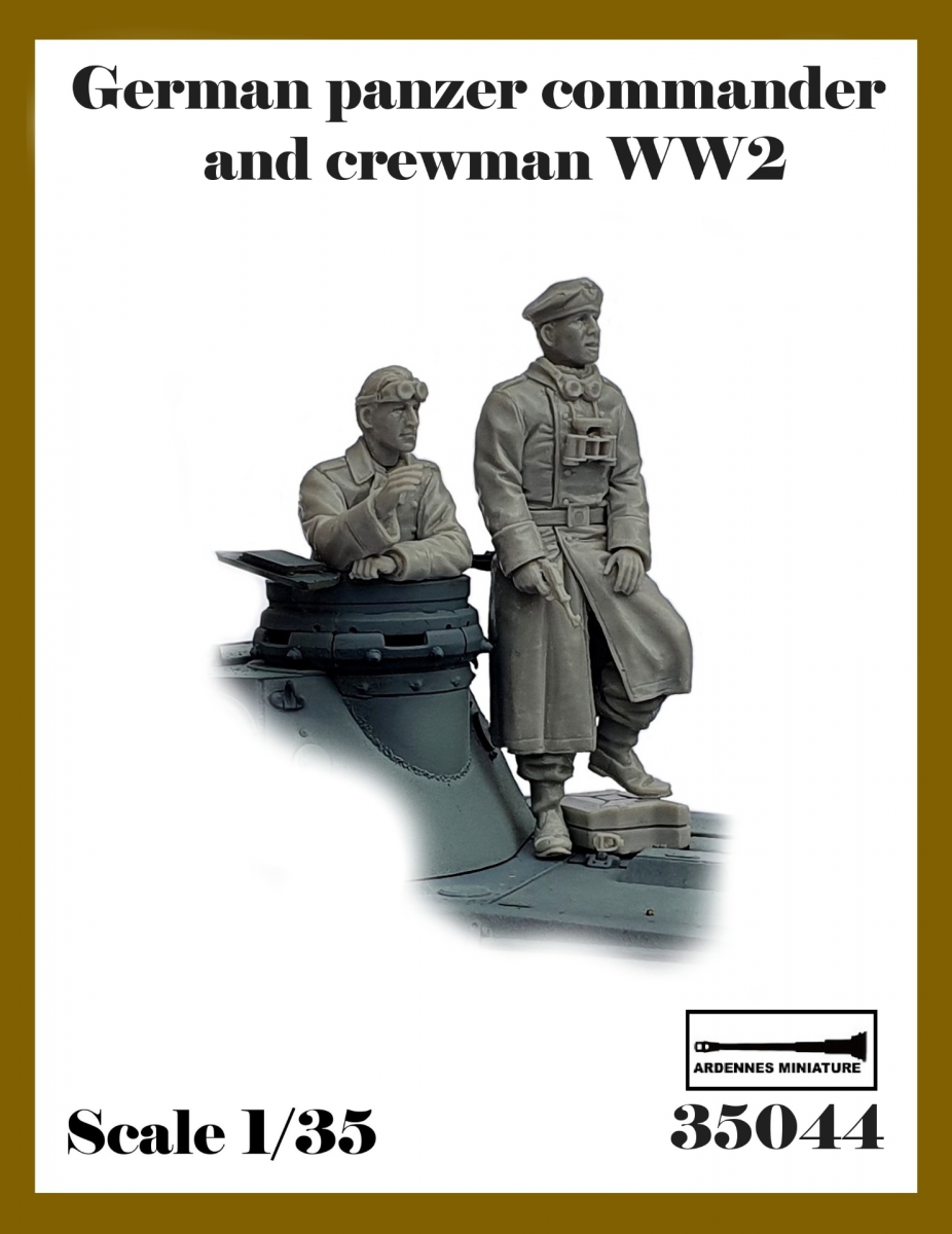 Ardennes Miniature 35044 COMM. ET ÉQUIPAGE DE POING ALLEMANDS, SECONDE GUERRE MONDIALE, ÉCHELLE 1/35