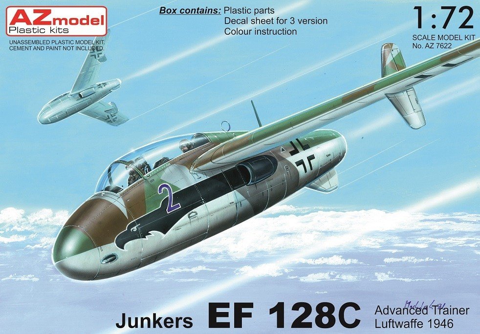 Maquette AZ7622 Junkers EF 128C « Avion d'entraînement avancé » au 1/72
