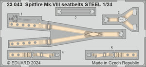 Ceintures de sécurité Eduard 23043 Spitfire Mk.VIII, fixation acier, échelle 1/24