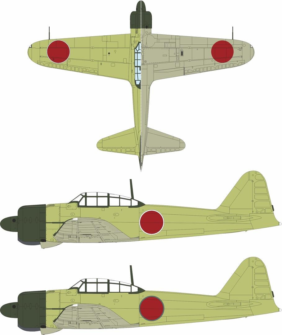 Maquette Eduard JX337 A6M5 Zero, marquage national TAMIYA, échelle 1/32