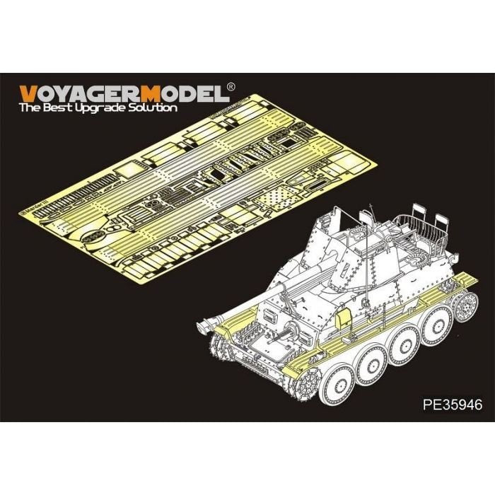 Voyager Model PE35946 Chasseur de chars allemand Marder III (Sd.Kfz.139) de la Seconde Guerre mondiale, ailes avec pièces supplémentaires (pour TAMIYA 35248) 1/35