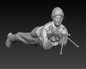 Glowel Miniatures 35909 Infanterie polonaise couchée (2 figurines, imprimées en 3D) 1/35 – image 2