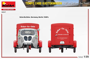 MiniArt 38047 TEMPO E400 KASTENWAGEN CAMION DE LIVRAISON À 3 ROUES SUR VOIE 1/35  – image 18