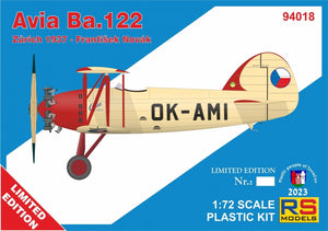 RS Models 94018 Avia Ba.122 - Zurich 1937 - Frantisek Novak 1/72