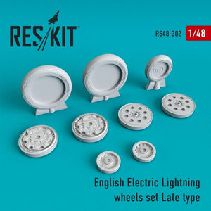 RESKIT RS48-0302 English Electric Lightning Wheels, modèle tardif, échelle 1/48