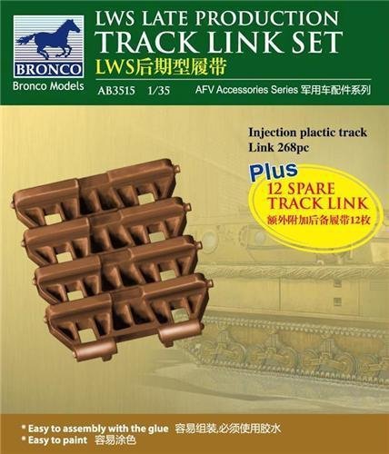 Kit de chenilles Bronco AB3515 LWS (production tardive) à l&amp;#39;échelle 1/35