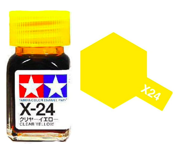 Peinture émail Tamiya X24 Jaune transparent (80024)