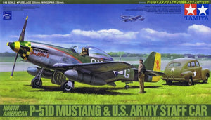 Tamiya 89732 NA P51-D Mustang et voiture d&amp;#39;état-major (1/48)