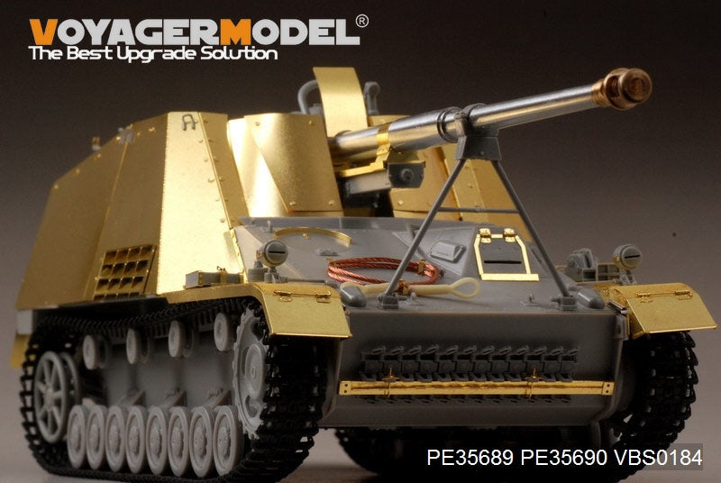 Voyager modèle PE35689 seconde guerre mondiale allemand Sd.Kfz.164 Nashorn pour DRAGON 6387/6165/6166/6314 1/35 – immagine 2
