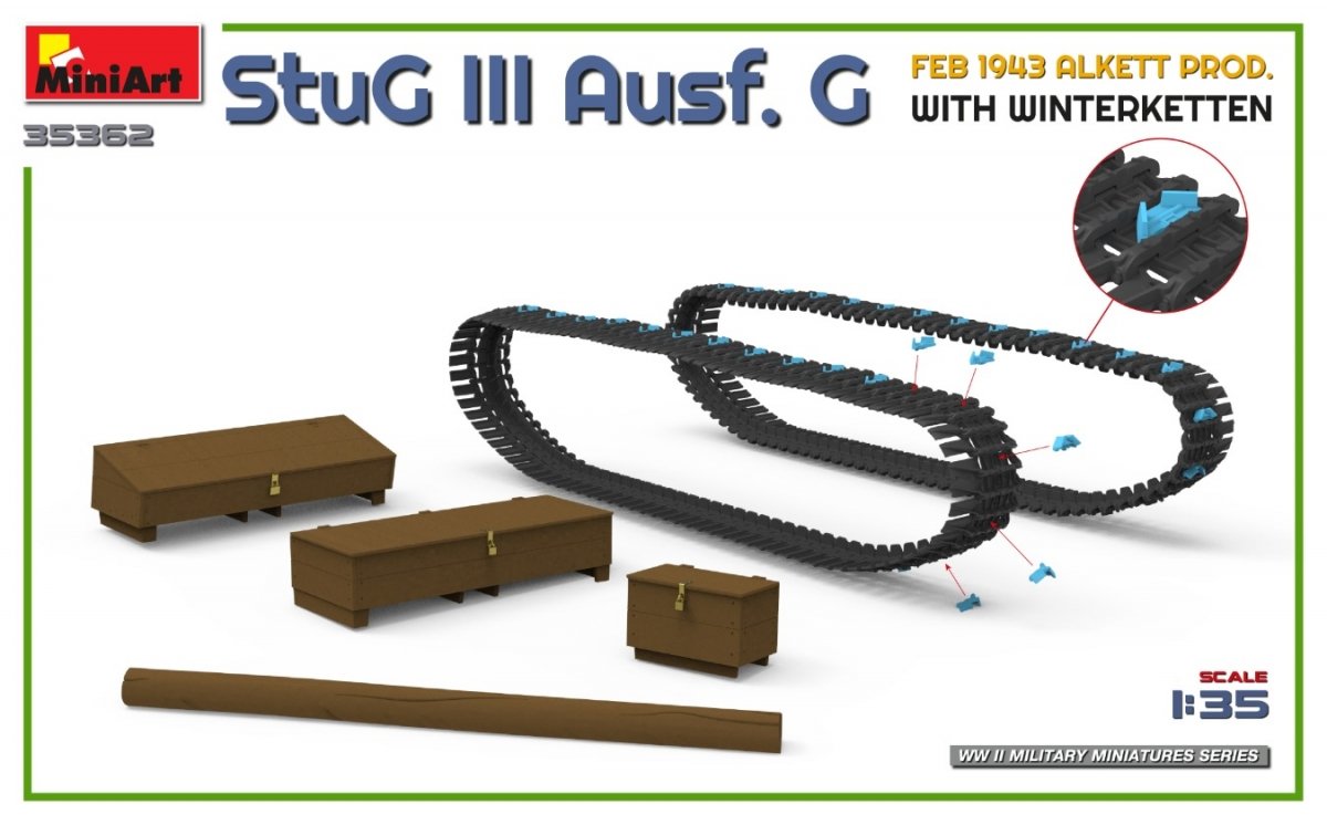 Mini Art 35362 StuG III Ausf. G FÉVRIER 1943 ALKETT PROD. AVEC KETTEN D&amp;#39;HIVER 1/35  – image 7