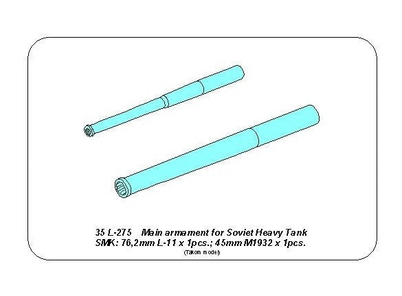 Aber 35L-275 Armement principal du char soviétique SMK au 1/35 – image 4