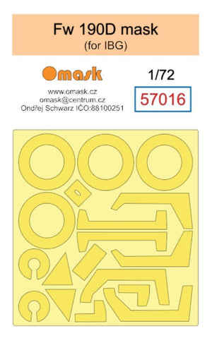 Masque Omask 57016 Fw 190 D (pour IBG) 1/72