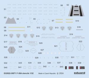 Pochoirs Eduard D32022 F-35A ITALERI 1/32