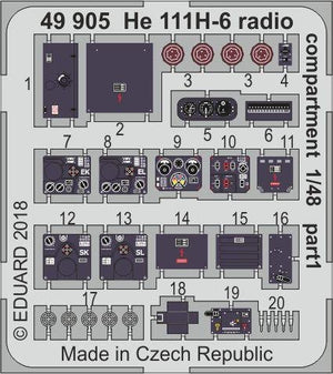 Eduard 49905 He 111H-6 compartiment radio 1/48 ICM