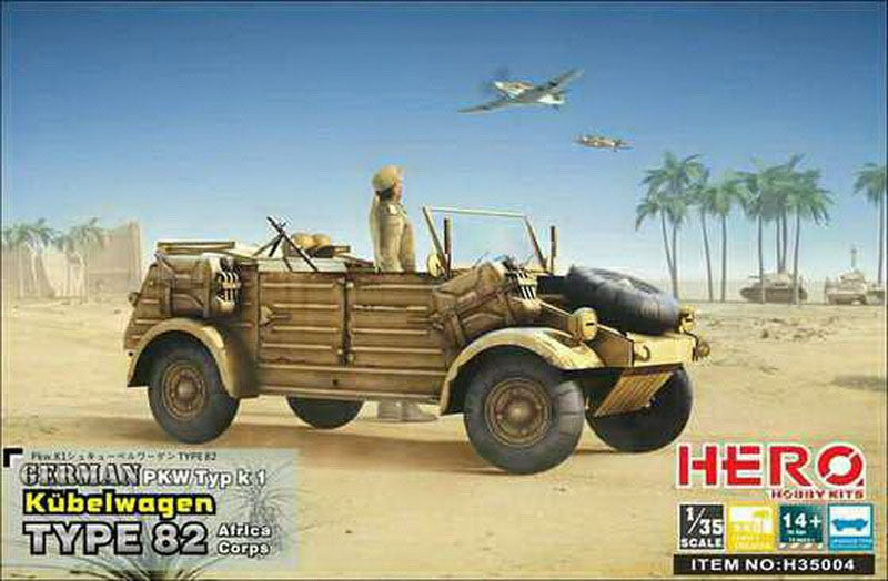 Modèle Voyager PR35084 Kubelwagen Type 82 allemand de la Seconde Guerre mondiale, pneus spéciaux pour ballons destinés aux troupes africaines, motif 1 1/35 – Bild 2