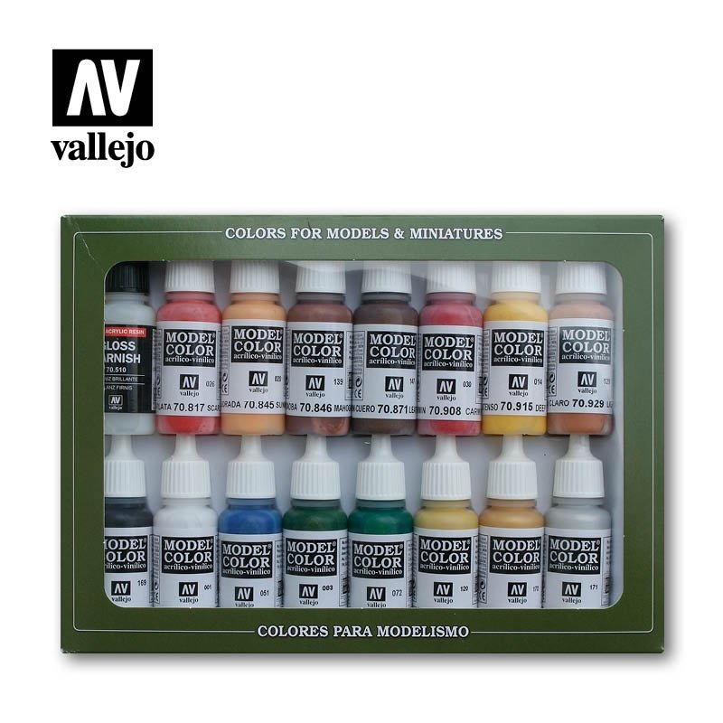 Vallejo 70148 Model Color - Coffret Révolution américaine, 16 x 17 ml