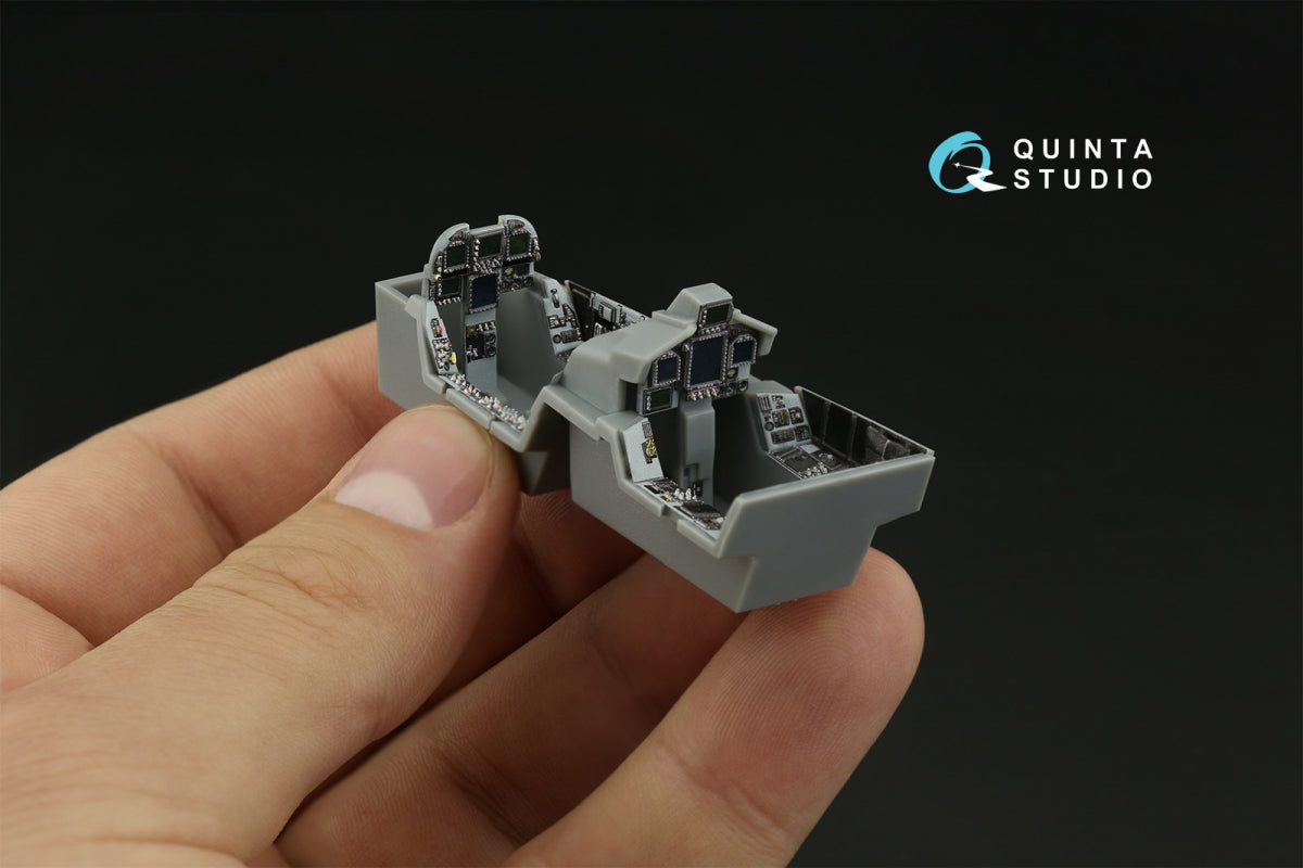 Intérieur imprimé en 3D et coloré sur papier décalcomanie Quinta Studio QD48373 F/A-18F tardif / EA-18G (Hobby Boss) à l&amp;#39;échelle 1/48 – image 10