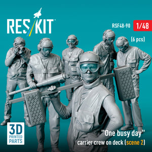 RESKIT RSF48-0090 &amp;quot;One busy day&amp;quot; carrier crew on deck (scene 2) (6 pcs) (3D Printed) 1/48 – zdjęcie 4