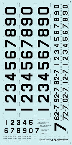 HobbyDecal TC32024V1 Codes de queue JASDF F-86 ver 1 1/32