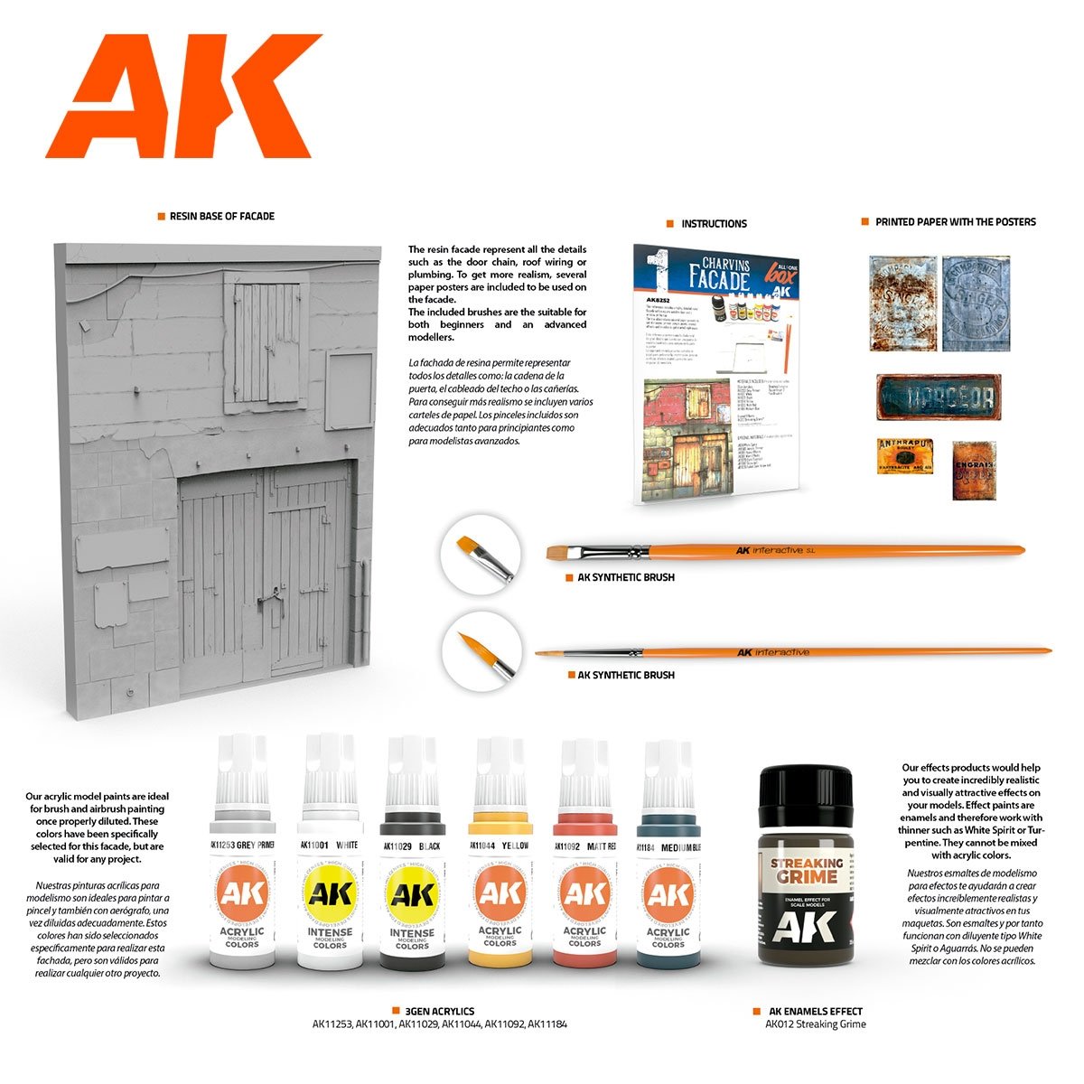 AK Interactive AK8252 ENSEMBLE TOUT-EN-UN - BOÎTE 1 – FAÇADE CHARVINS – immagine 4