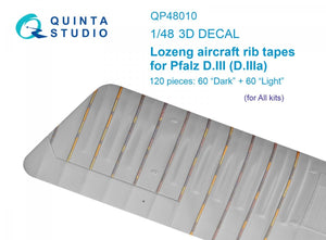 Quinta Studio QP48010 Bandes côtelées Lozeng pour Pfalz DIII-DIIIa (Tous les kits) 1/48