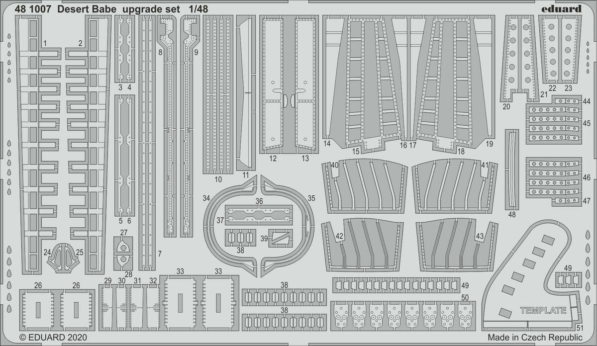Kit d'amélioration Eduard 481007 Desert Babe pour EDUARD 1/48