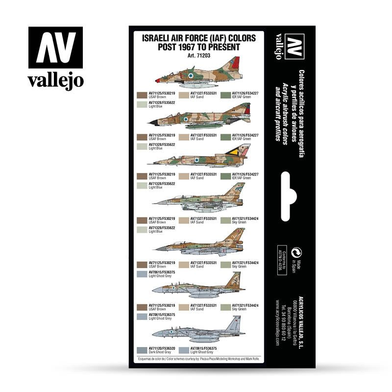 Coffret Vallejo 71203 Air War Color Series - Couleurs de l&amp;#39;Armée de l&amp;#39;Air israélienne (IAF), de 1967 à nos jours – image 2