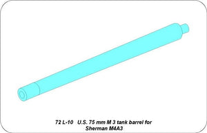 Canon Aber 72L-10 75 mm M3 pour char Sherman M4A3 / Canon américain 75 mm M3 pour char Sherman M4A3 1/72 – image 3