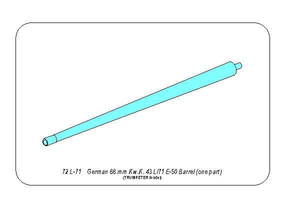 Canon Aber 72L-71 Germ.88 mm Kw.K. 43 L/71 E-50 (une pièce) (1/72) – Bild 8