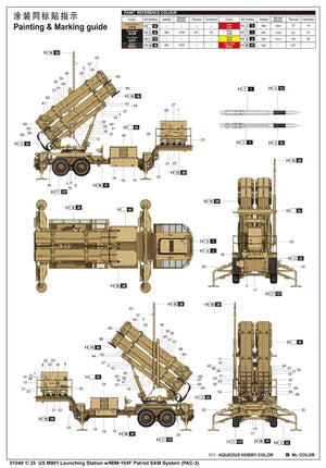 Trumpeter 01040 Station de lancement US M901 avec système SAM Patriot MIM-104F PAC-3 1/35  – immagine 3