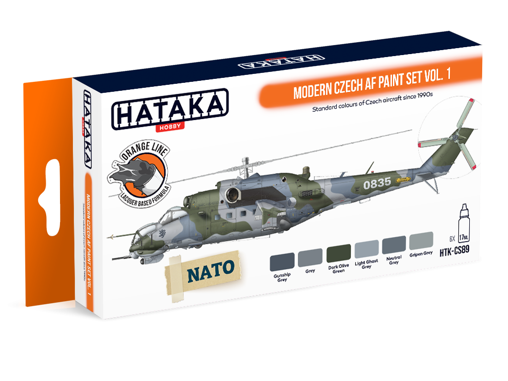 Hataka HTK-CS89 Ensemble de peinture AF tchèque moderne vol. 1 (6x17ml)