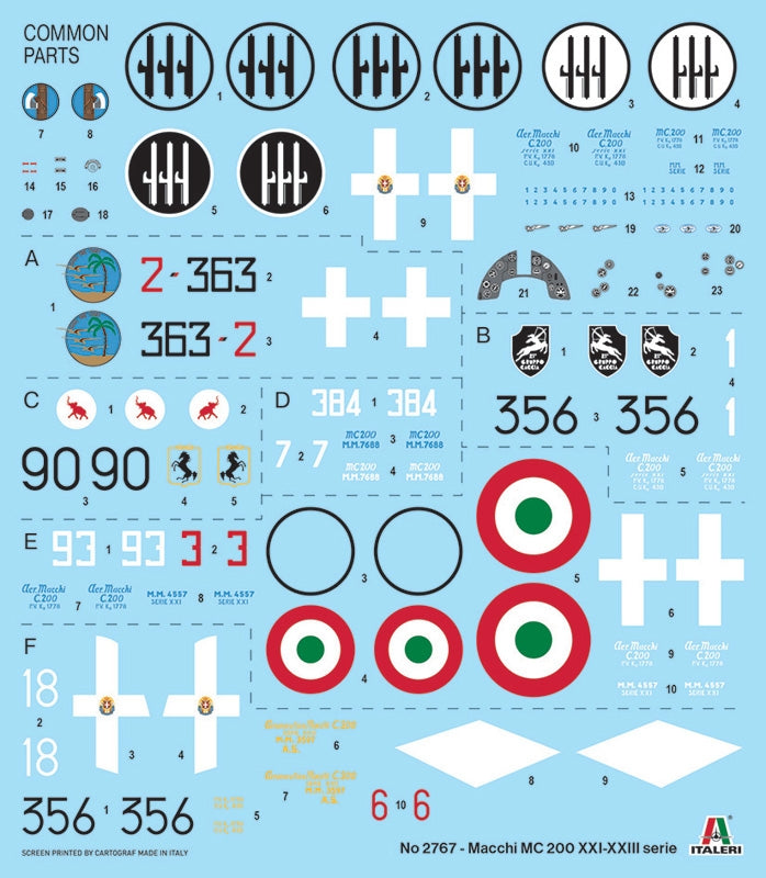Italeri 2767 Macchi C.200 Série XXI-XXIII 1/48 – immagine 10