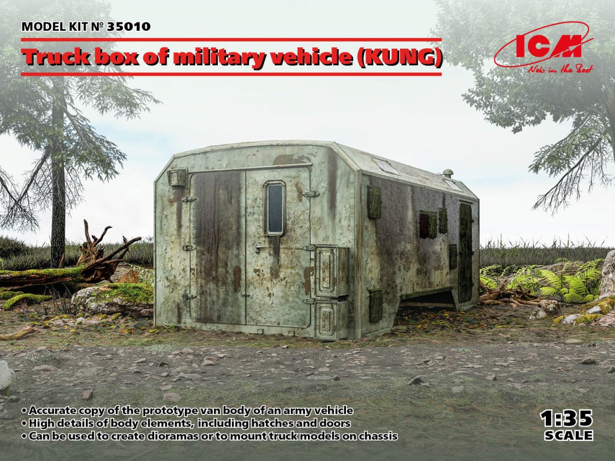 ICM 35010 Camion caisse de véhicule militaire (KUNG) 1/35