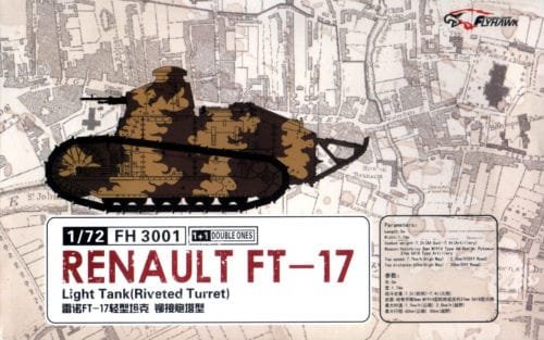 Flyhawk FH3001 Renault FT-17 Char léger (tourelle rivetée) 1+1 1/72