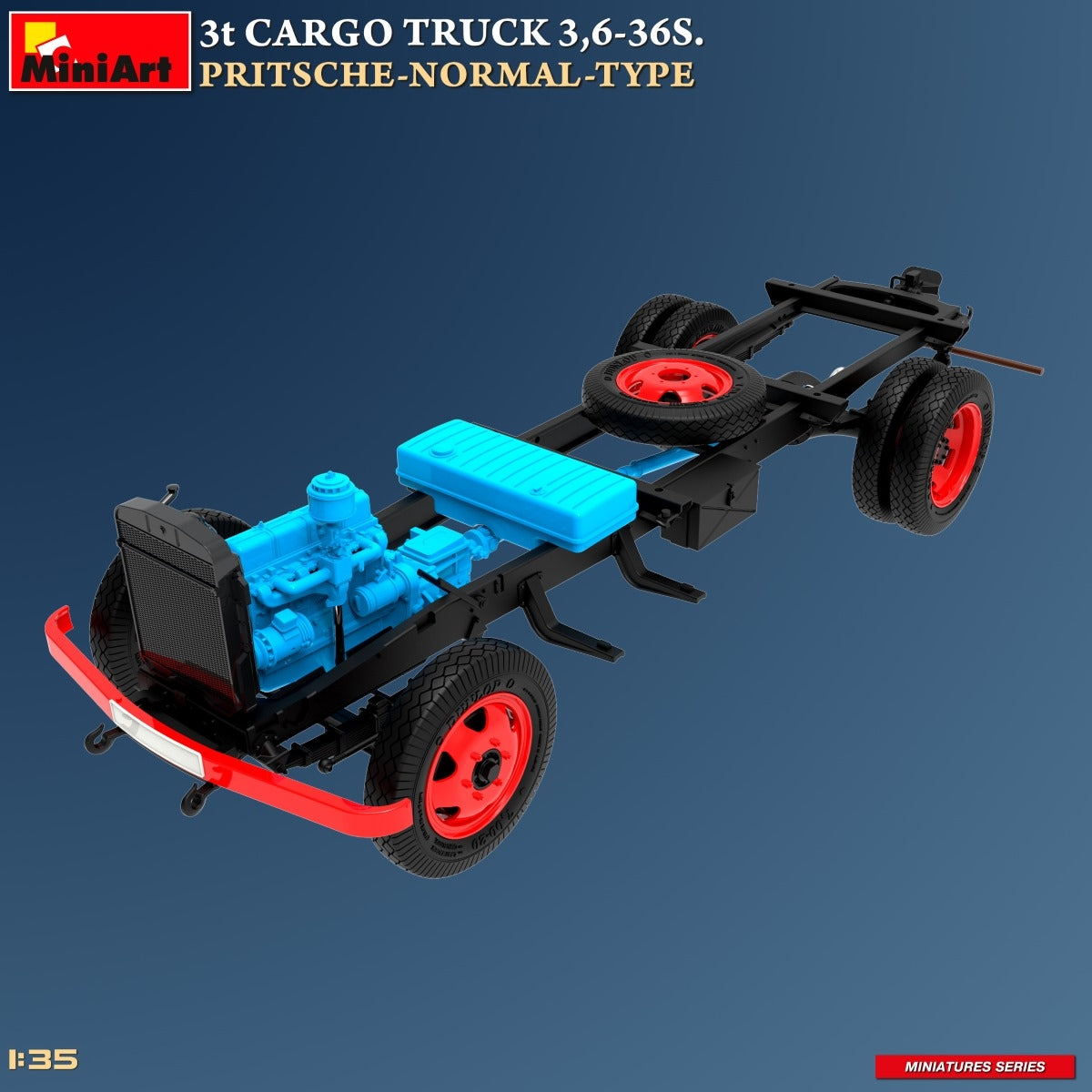 MiniArt 38079 3t CARGO TRUCK 3,6-36S. PRITSCHE-NORMAL-TYPE 1/35 – zdjęcie 6