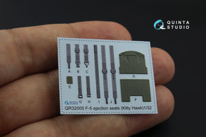 Intérieur coloré imprimé en 3D sur papier décalcomanie pour le F-5F de Quinta Studio QD32081 (pour kit KittyHawk) à l&amp;#39;échelle 1/32 – image 5