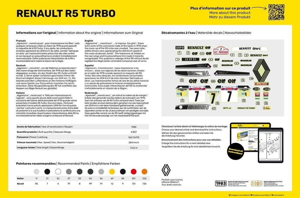 Heller 80717 Renault R5 Turbo 1/24 – Bild 2