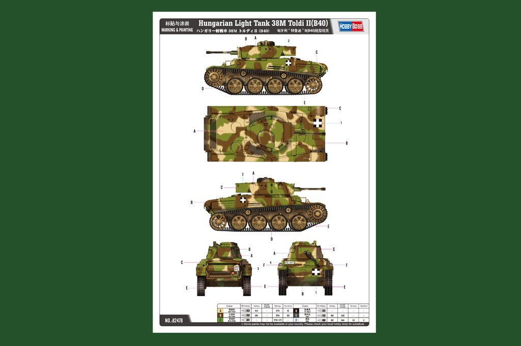 Hobby Boss 82478 Char léger hongrois 38M Toldi II (B40) (1/35) – image 3