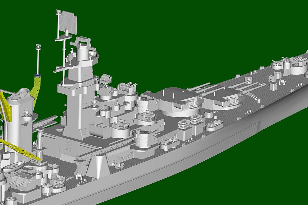 Trumpeter 06740 USS Hawaii CB-3 1/700 – Bild 8